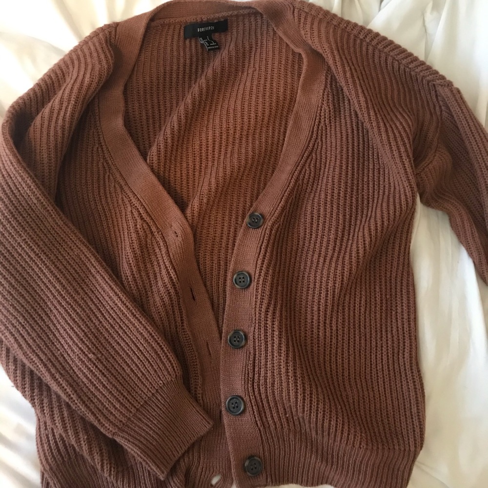 Forever 21 mauve sweater/ cardigan